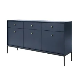 komoda-trzydrzwiowa-monne-z-szufladami-granatowa-vintage