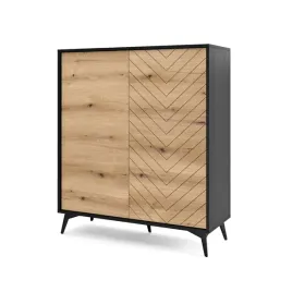 komoda-wysoka-2drz-boulia-104cm-czarna-dab-jodelka