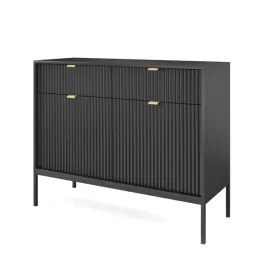 komoda-dwudrzwiowa-vellore-104-cm-czarna-z-ryflowanymi-frontami-i-zlotymi-u