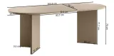 stol-ovo-204-cm-bialy-glebokosc-mebla-204-cm