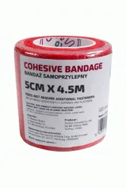 bandaz-elastyczny-samoprzylepny-kohezyjny-czerwony-opaska-5-cm-x-45-m