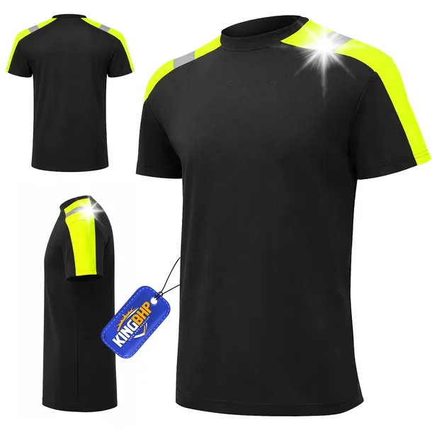 T-shirt roboczy ostrzegawczy KOSZULKA ODBLASKOWA Hi-VIS ODBLASK BAWEŁNA mix