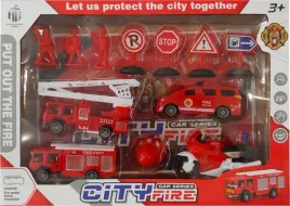 straz-pozarna-figurki-woz-strazacki-pojazdy-motocykl-van-znaki-drogowe
