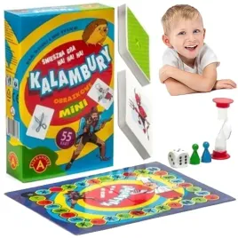 gra-mini-kalambury-obrazkowe-karty-pionki-plansza-klepsydra-alexander