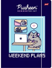teczka-z-gumka-a4-kotek-pusheen-kartonowa-szkolna-granatowa-unipap