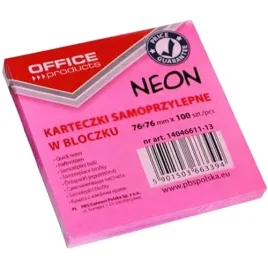 bloczek-karteczki-samoprzylepne-76x76mm-office-products-neon