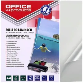 folia-do-laminowania-blyszczaca-a4-office-products-2x125mm-100-sztuk