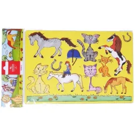 szablon-koh-i-noor-farma-zwierzeta-konie-kotki-do-rysowania