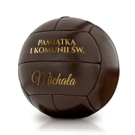 prezent-na-komunie-dla-chlopca-pilka-nozna-skorzana-retro-z-grawerem