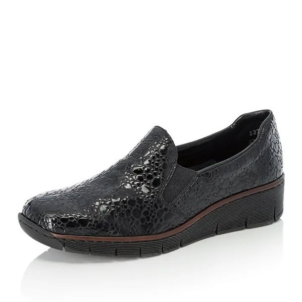 RIEKER buty, półbuty damskie lakierowane 53766