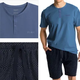 atlantic-pizama-meska-premium-krotka-100percent-bawelna-nmp386-granatowy-xxl