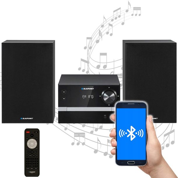 Mini Wieża BLAUPUNKT MS 9BT Bluetooth CD FM PLL USB AUX MP3 PILOT MS9BT