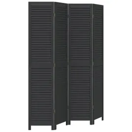 parawan-pokojowy-4-panelowy-czarny-lite-drewno-paulowni