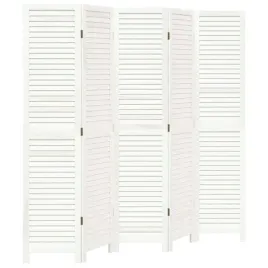 parawan-pokojowy-5-panelowy-bialy-lite-drewno-paulowni