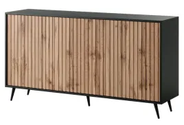 komoda-bello-154-cm-czarna-dab-wotan-lamele