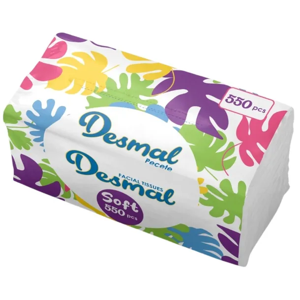 Desmal Soft 550szt. miękkie chusteczki higieniczne do nosa,twarzy Mega Paka