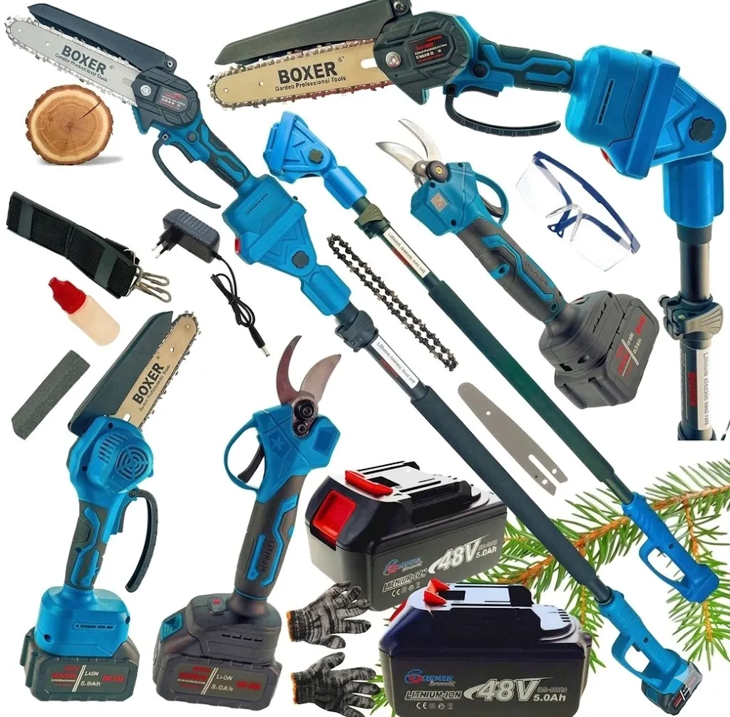 zestaw-ogrodniczy-2w1-akumulatorowy-pila-i-sekator-48v-5-0ah-xxl-akcesoria-stan-nowy