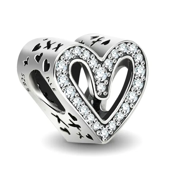 Charms Pandora - Lśniące asymetryczne serce 798692C01