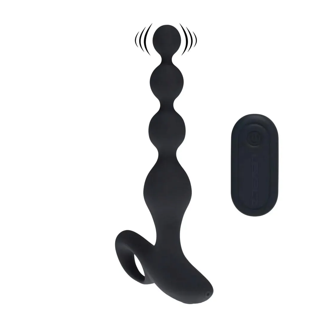 remote-control-beaded-vibrating-silicone-anal-plug-black