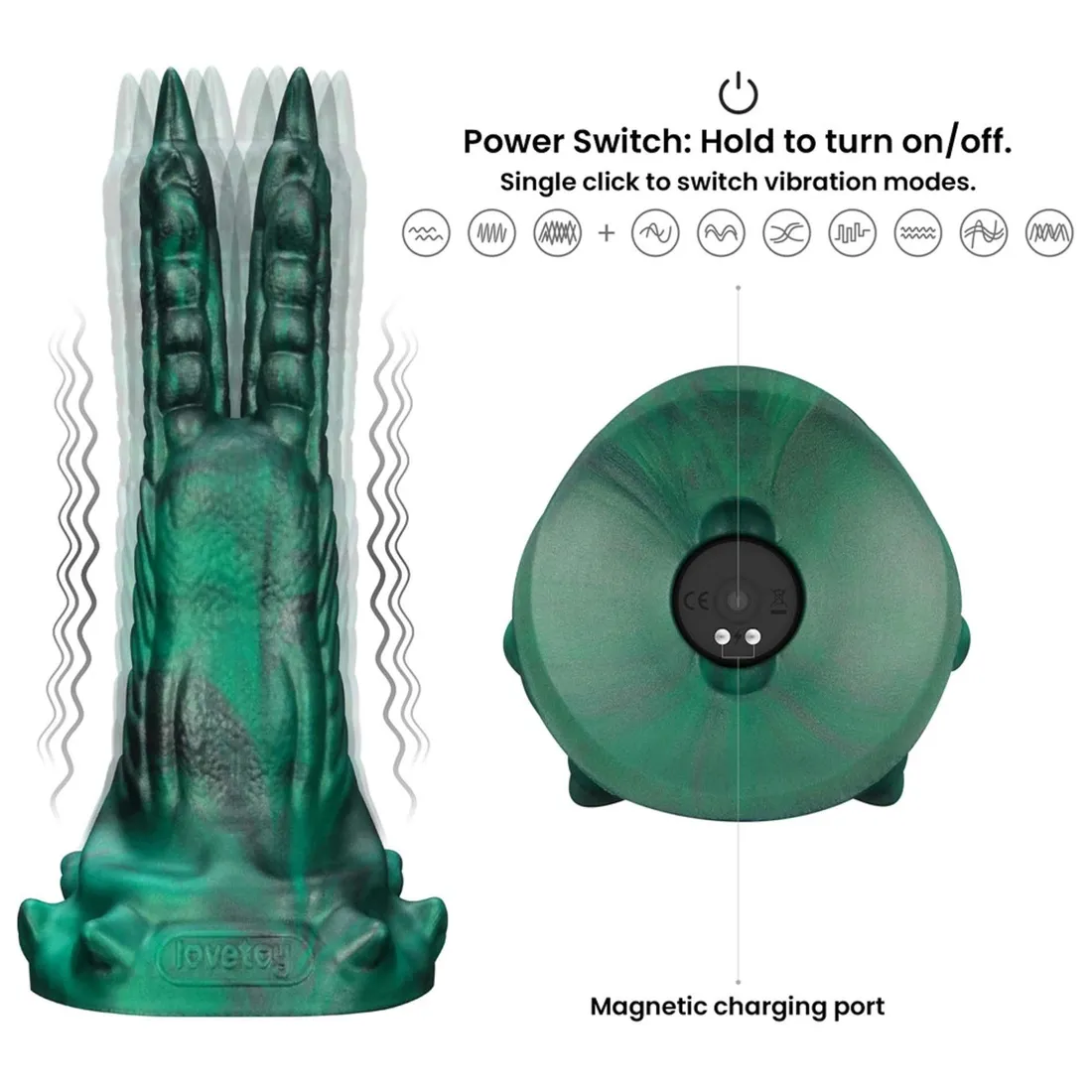 savage-charm-double-claw-vibrating-silicone-dildo