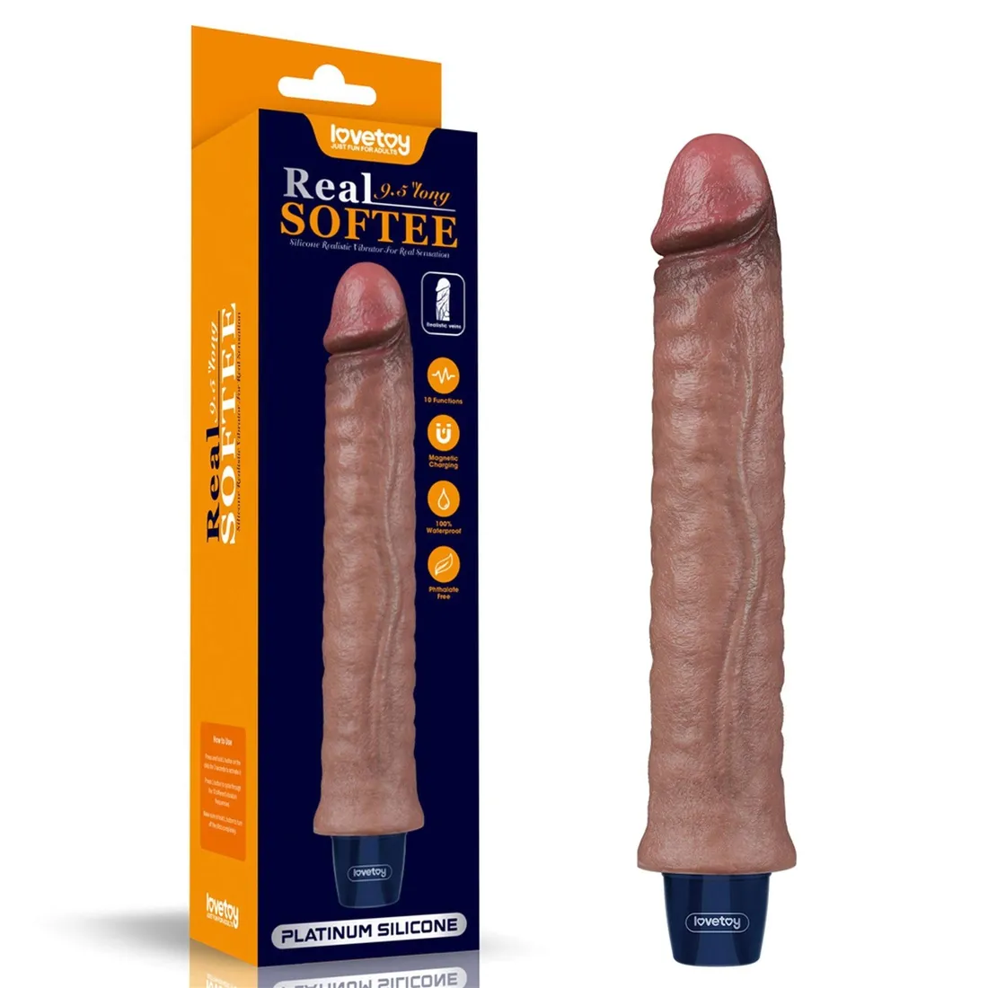 9-5-real-softee-rechargeable-silicone-vibrating-dildo