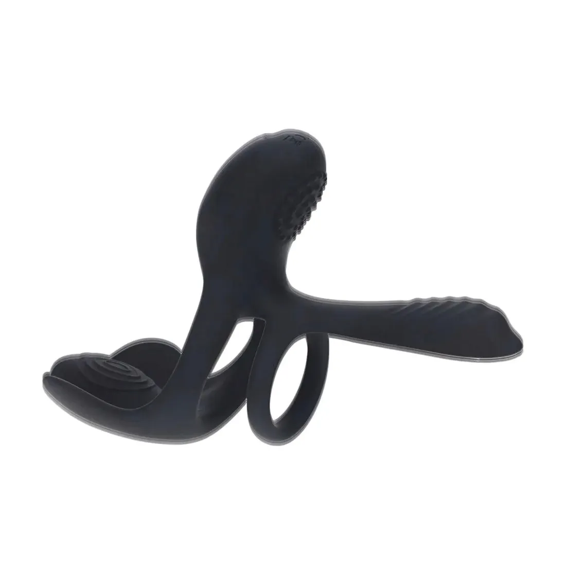 triple-motor-vibrating-silicone-cockring-black