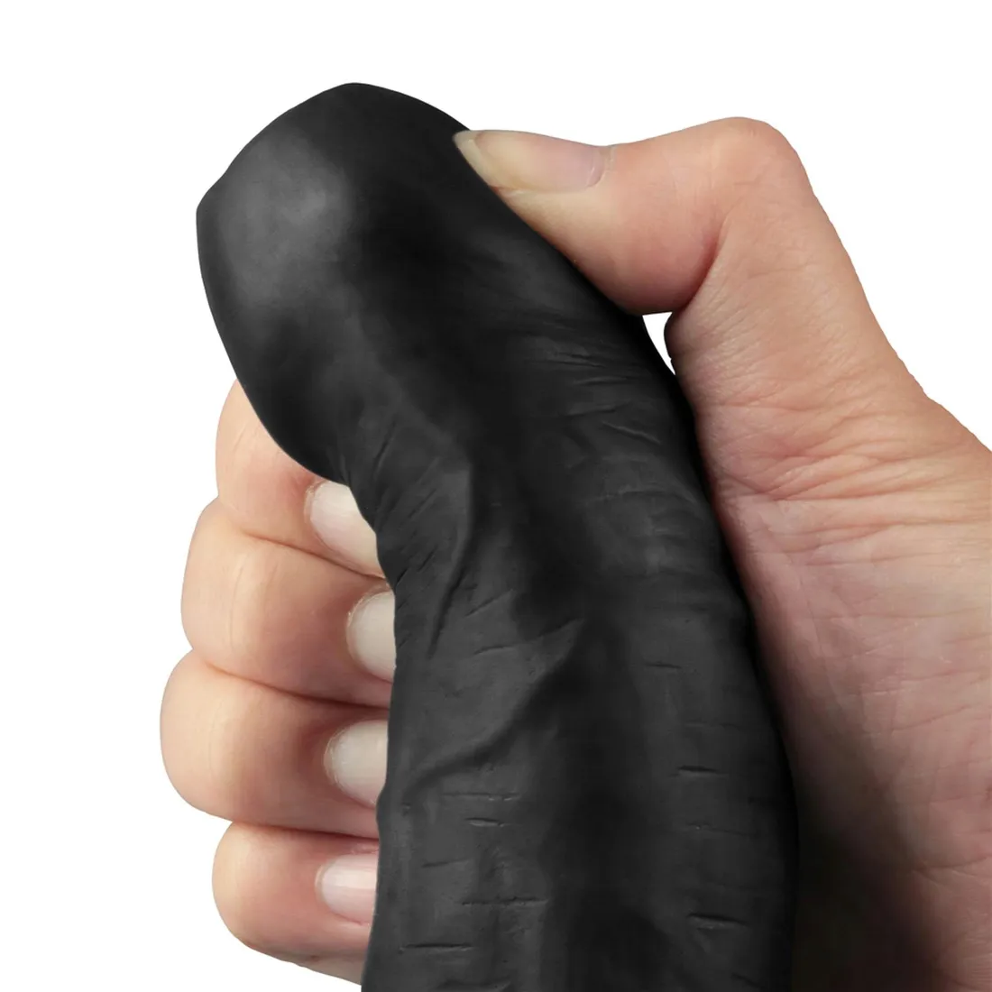 9-real-softee-rechargeable-tpe-vibrating-dildo-black