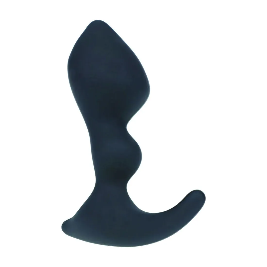double-ripple-silicone-prostate-massager-black