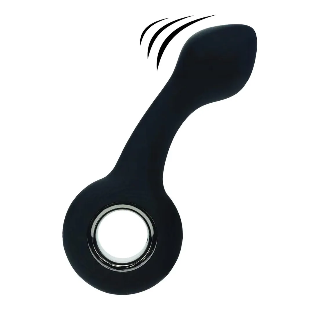 vibrating-bulb-silicone-prostate-massager-with-loop-black