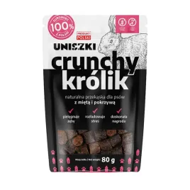 uniszki-crunchy-krolik-z-mieta-i-pokrzywa-przysmak-nagroda-dla-psa-80g