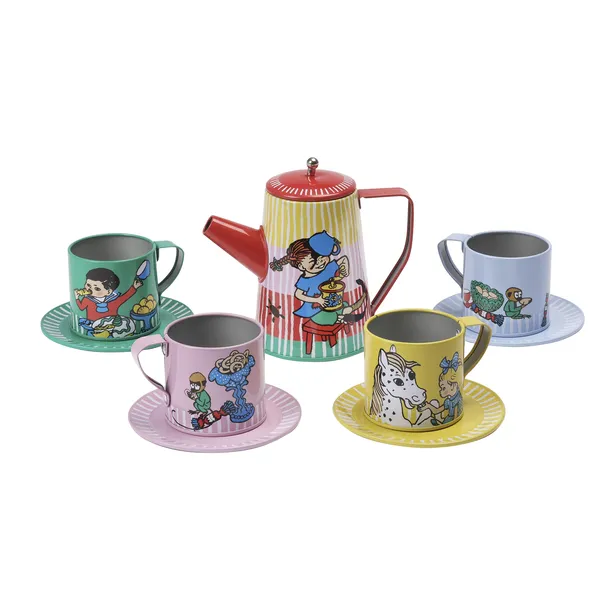 Zestaw Do Serwowania Herbaty Zabawka Dla Dzieci, Pippi Langstrumpf, Kubki