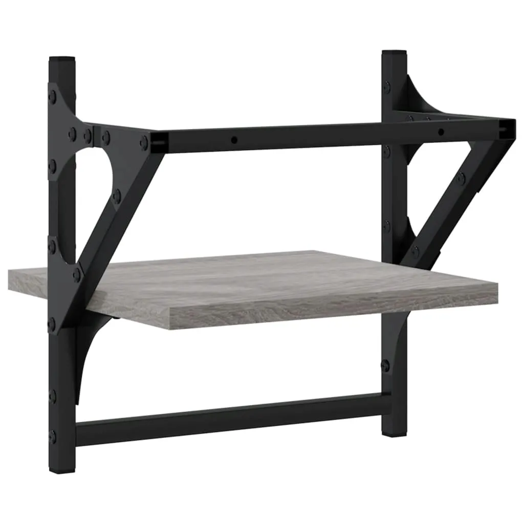 wiszaca-polka-scienna-30x25x30-szary-dab-stan-nowy