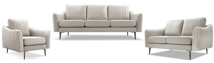 Zestaw CORI 3+2+1 Kanapa, sofa i fotel Cloud 03 kremowy PRODUCENT PL