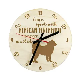 alaskan-malamute-zegar-z-psem-drewniany-zegar-z-grawerem-personalizowan