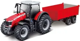 traktor-metalowy-massey-ferguson-8740s-z-przyczepa-naped-bburago