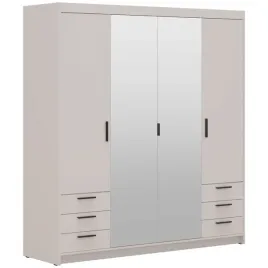 szafa-alena-4d-6s-z-lustrem-bez-piaskowy-176-cm-polki-drazek-szuflady