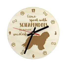 schapendoes-owczarek-holenderski-zegar-z-psem-drewniany-zegar-z-grawere