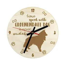 groenendael-owczarek-belgijski-zegar-z-psem-drewniany-zegar-z-grawerem
