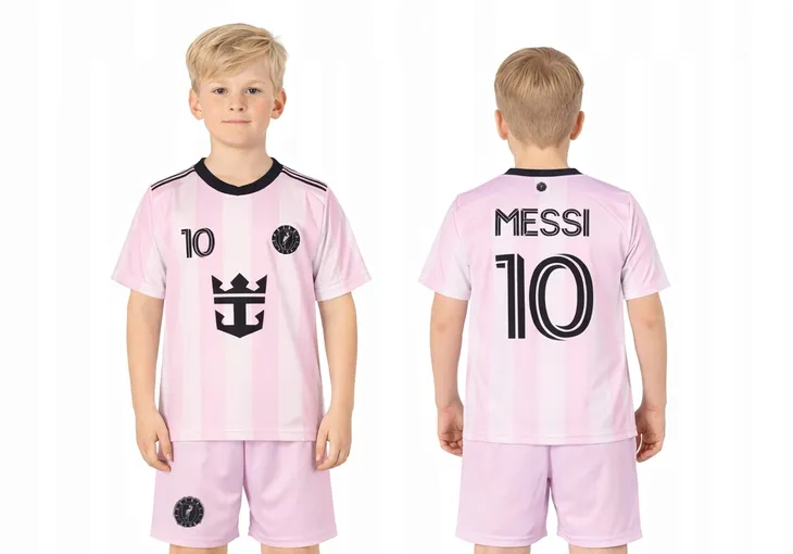 STRÓJ PIŁKARSKI - KOSZULKA SPODENKI - MESSI rozm. 128 cm