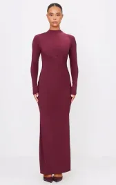 fc14214-prettylittlething-bordowa-sukienka-maxi-marszczenia-2-l