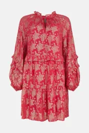 ec34119-warehouse-polyskujaca-sukienka-przed-kolano-falbany-m