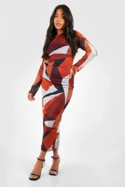 lc72218-boohoo-petite-sukienka-maxi-geometryczny-wzor-siateczka-xs