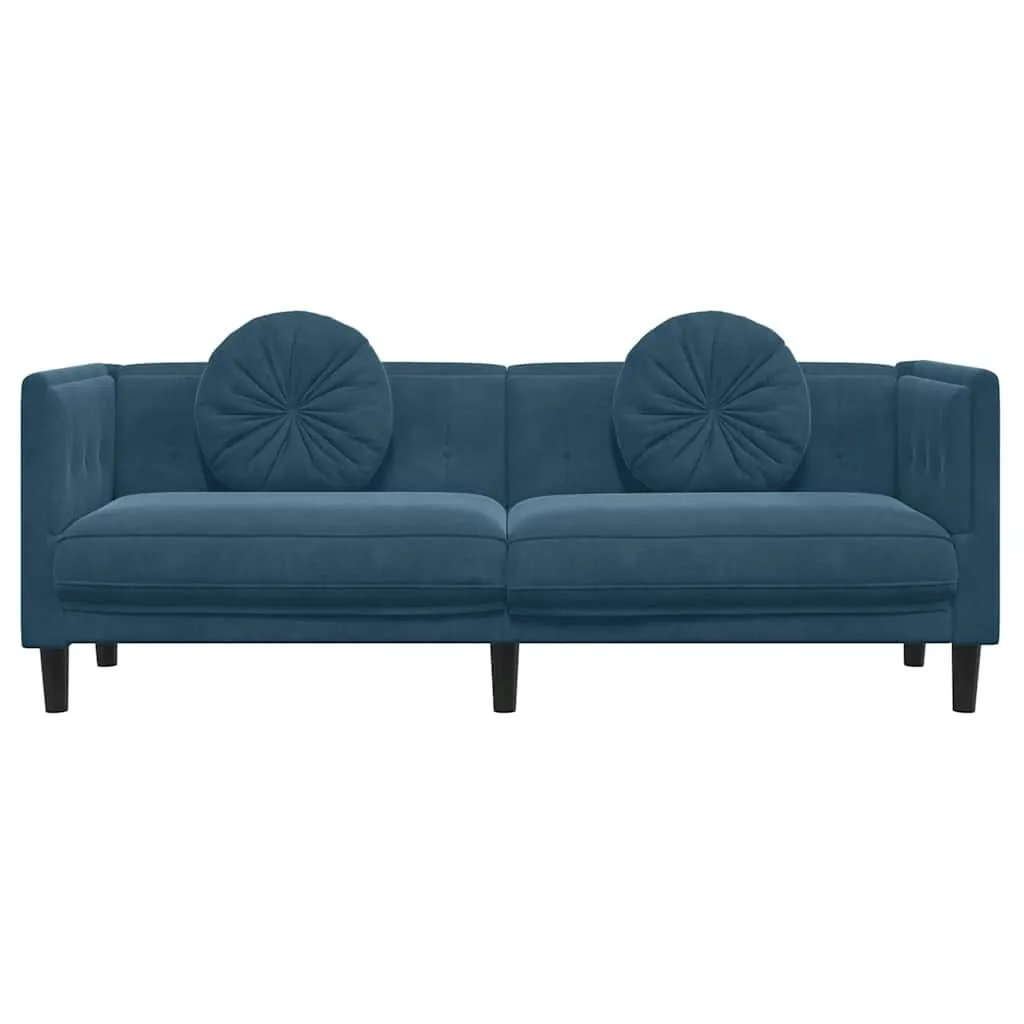 sofa-3-osobowa-z-poduszkami-niebieska-aksamit