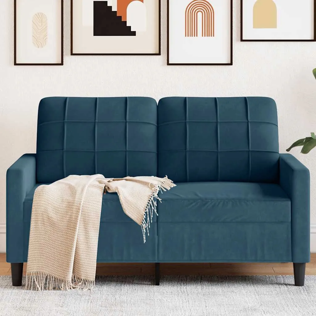 sofa-aksamitna-2-os-niebieska-137x77x80cm