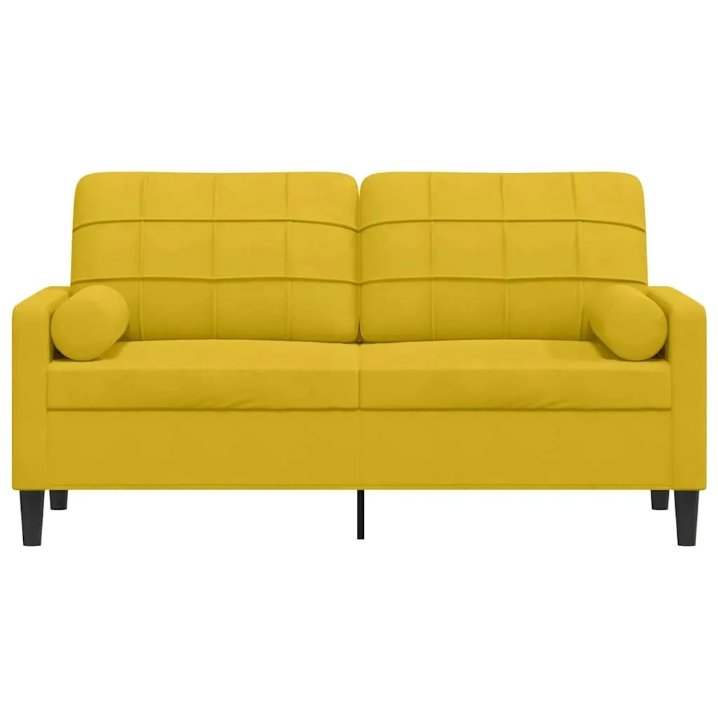 sofa-aksamitna-2-osobowa-157x77x80-zolta-stan-nowy