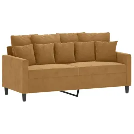 sofa-aksamitna-2-osobowa-brazowa-158x77x80-cm