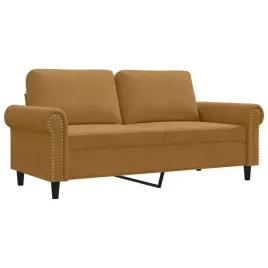 sofa-aksamitna-2-osobowa-brazowa-172x77x80-cm