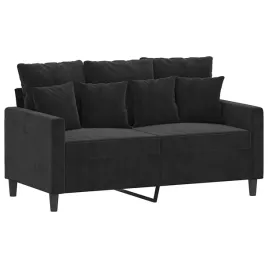 sofa-aksamitna-2-osobowa-czarna-138x77x80-cm