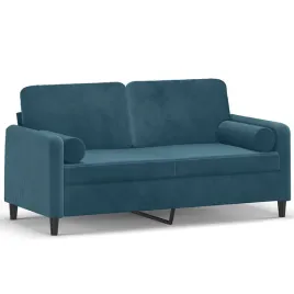 sofa-aksamitna-2-osobowa-niebieska-158x77x80-cm