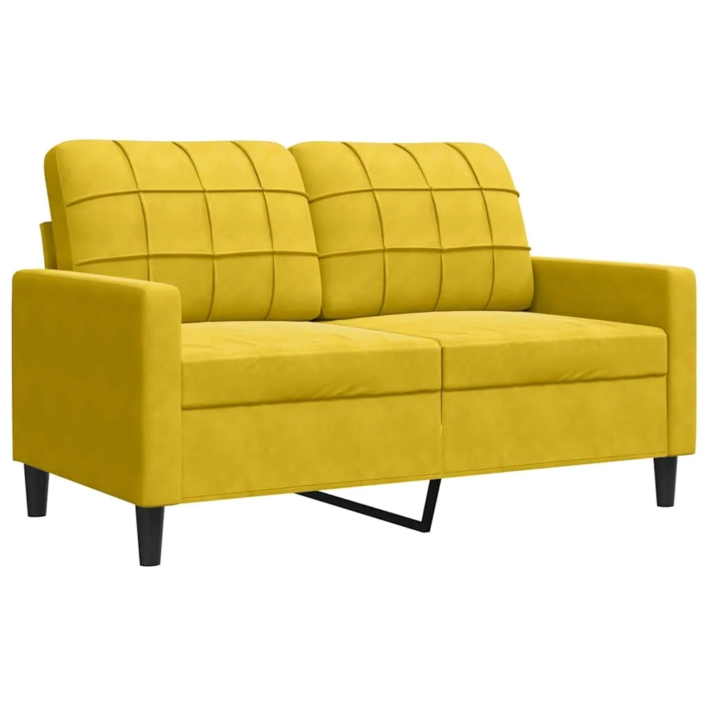 sofa-aksamitna-2-osobowa-zolta-137x77x80cm